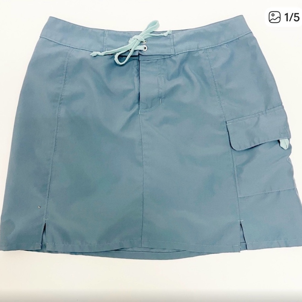 Title Nine Blue Skort with Green Tie
